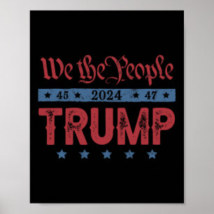 Donald Trump 2024 För presidentval Retro R Poster