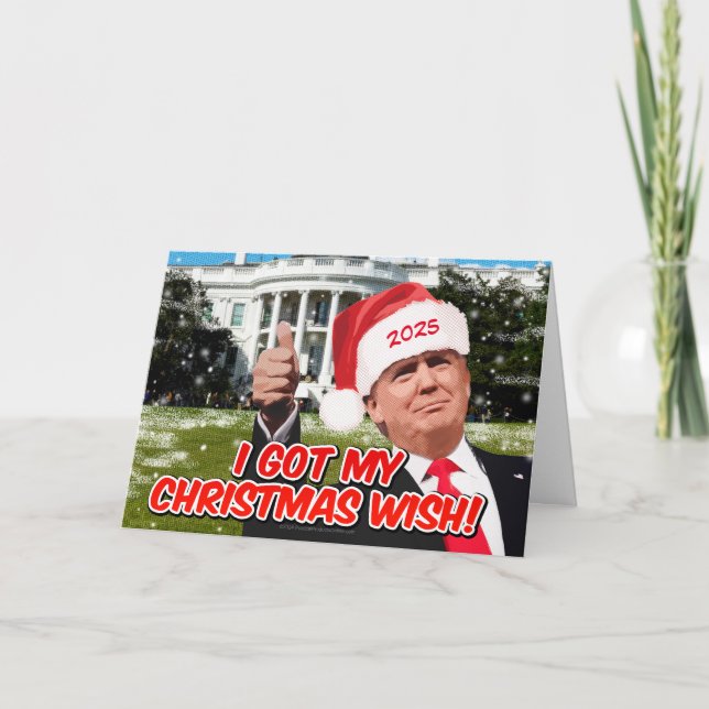 Donald Trump 2024 Funny I har min julönskan Helgkort (Framsida)