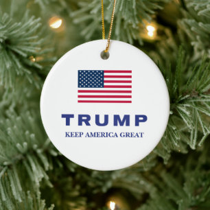 Donald Trump 2024 Gift Julgransprydnad Keramik