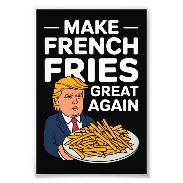 Donald Trump 2024 Gör pommes frites bra igen Fototryck (Framsidan)