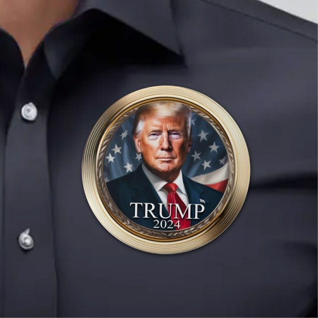 Donald Trump 2024 Insamlingsbar Kampanj-knapp Knapp (Trump 2024 Campaign Button)