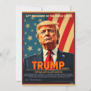 Donald Trump 2024 ironisk roligt-serietäckning Julkort