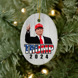 Donald Trump 2024 Julgransprydnad Keramik