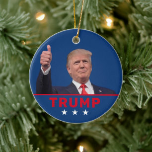 Donald Trump 2024 Julgransprydnad Keramik