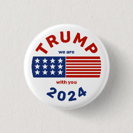 Donald Trump 2024 Kampanj Round Button Knapp