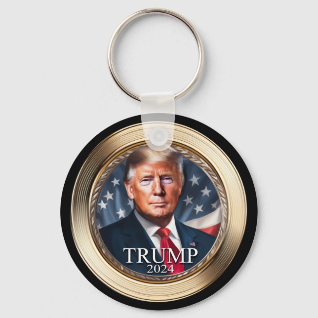 Donald Trump 2024 Kampanj, utbytbar Nyckelring (Framsida)
