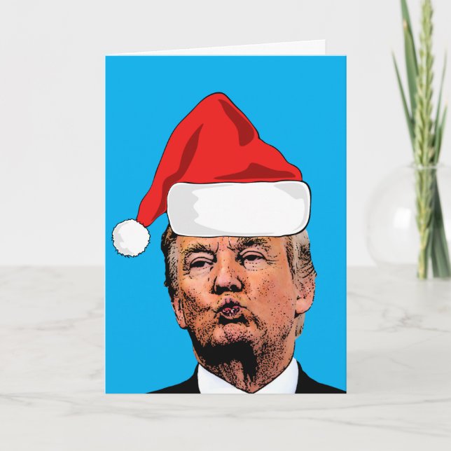 DONALD TRUMP 2024 KISS CHRISTMAS CARD KORT (Framsida)