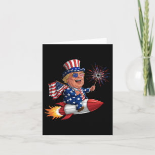 Donald Trump 2024 Lycklig 4:e juli Trump American Kort