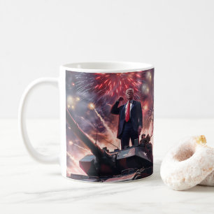 Donald Trump 2024 Military Hero Pro-Trump Funny AI Kaffemugg