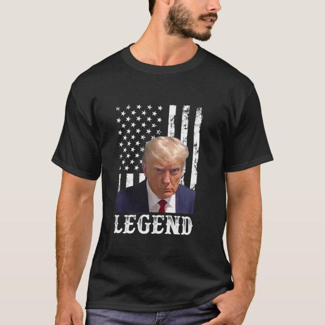 Donald Trump 2024 Mugg Shot President Legend Ameri T Shirt (Framsida)