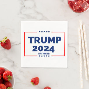 Donald Trump 2024 Överlämnande aldrig Pappersservett