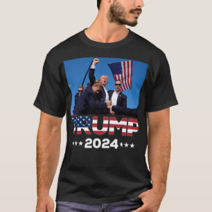 Donald Trump 2024 Överlevt en tyst minut vid valet T Shirt