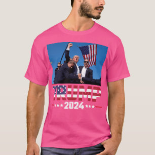 Donald Trump 2024 Överlevt en tyst minut vid valet T Shirt