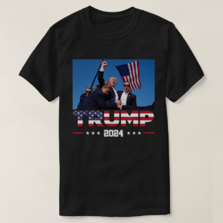 Donald Trump 2024 Överlevt en tyst minut vid valet T Shirt