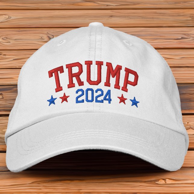 Donald Trump 2024 Patriotic Stars Broderad Keps (Trump 2024 patriotic hat)