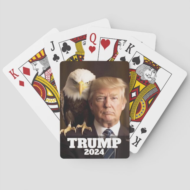 Donald Trump 2024 Photo - örn på skuldra Casinokort (Baksidan)