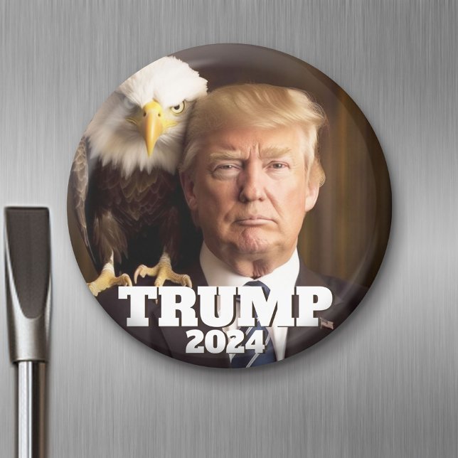 Donald Trump 2024 Photo - örn på skuldra Magnet (Custom Magnet)