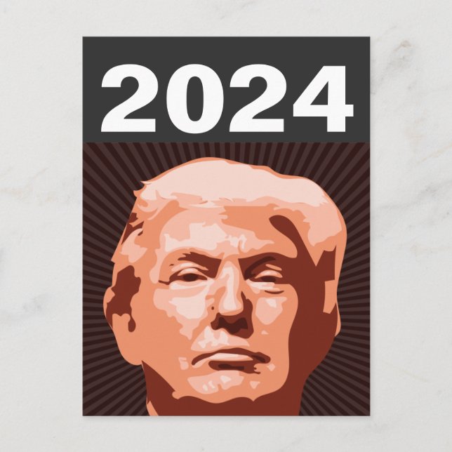 DONALD TRUMP 2024 POSTKORT VYKORT (Framsida)