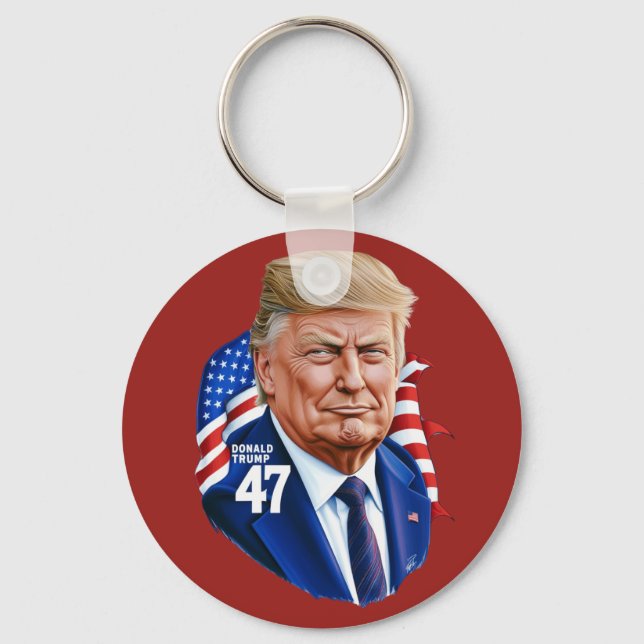 Donald Trump 2024 President 47 Winner Nyckelring (Framsida)