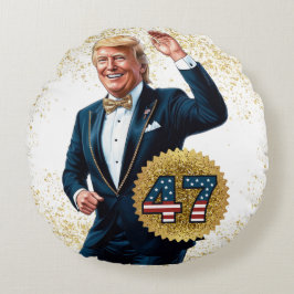 Donald Trump 2024 President 47 Winner Rund Kudde