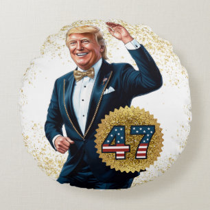 Donald Trump 2024 President 47 Winner Rund Kudde