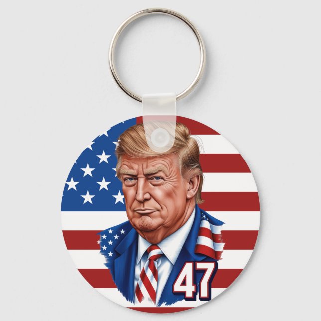 Donald Trump 2024 President 47 Winner - USA Nyckelring (Framsida)