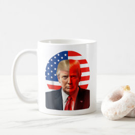 Donald Trump 2024 President Legend American Flag Kaffemugg