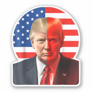 Donald Trump 2024 President Legend American Flag Klistermärken