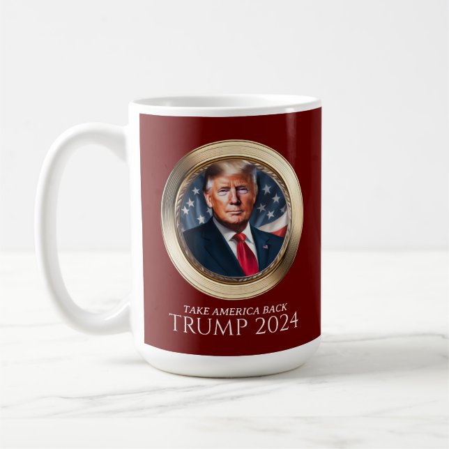 Donald Trump 2024 Republican Red Collecsible Kaffemugg (Vänster)
