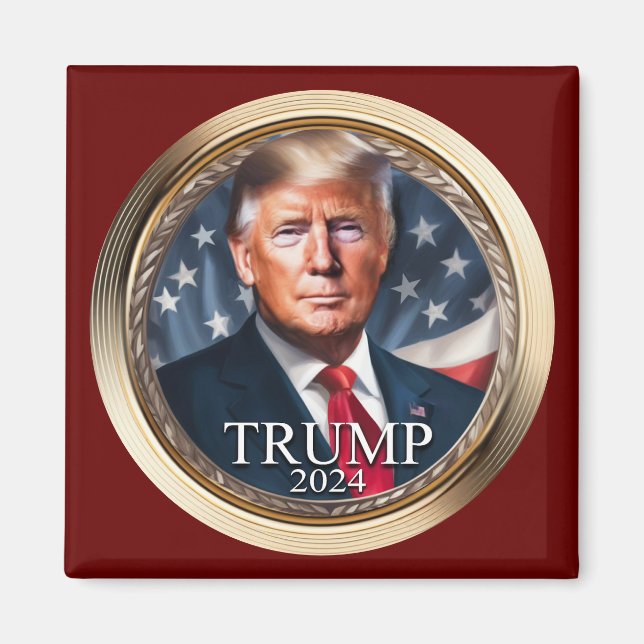 Donald Trump 2024 Samlingsbart val Kampanj Magnet (Framsidan)