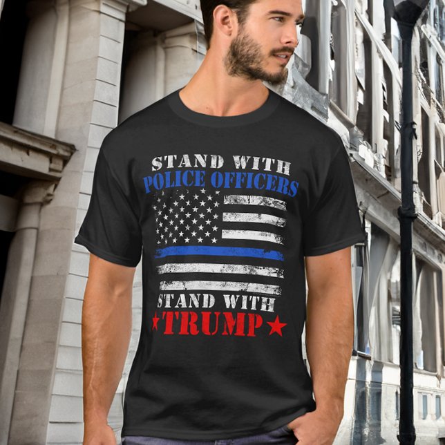 Donald Trump 2024 Stå hos poliser T Shirt (trump 2024 pro police t-shirt)