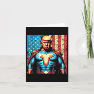 Donald Trump 2024 Superhjälte Distress American Kort