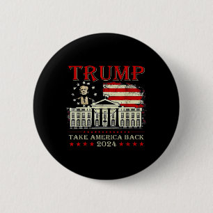 Donald Trump 2024 Ta America Byck American Flagga Knapp