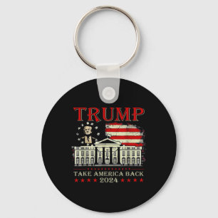 Donald Trump 2024 Ta America Byck American Flagga Nyckelring
