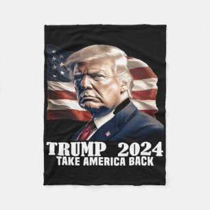 Donald Trump 2024 Ta Amerika Ck Valet - Återkomste Fleecefilt