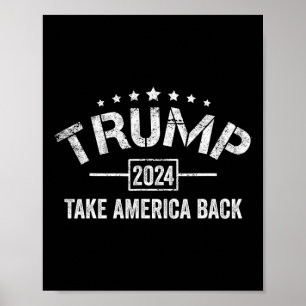 Donald Trump 2024 Ta Amerika tillbaka 4:e juli El Poster