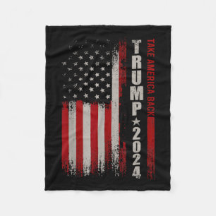 Donald Trump 2024 Ta Amerika tillbaka amerikansk F Fleecefilt