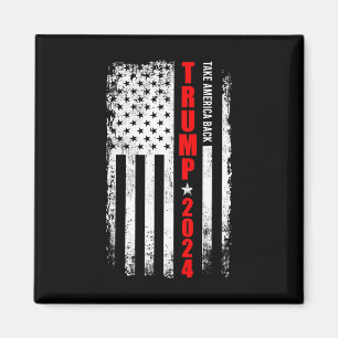 Donald Trump 2024 Ta Amerika tillbaka amerikansk F Magnet