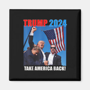Donald Trump 2024 Ta Amerika tillbaka amerikansk F Magnet