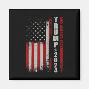 Donald Trump 2024 Ta Amerika tillbaka amerikansk F Magnet