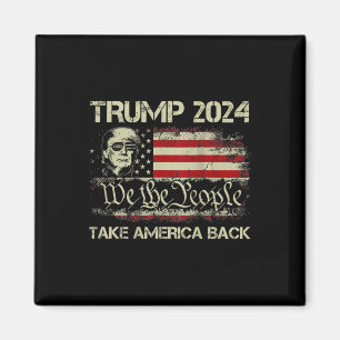 Donald Trump 2024 Ta Amerika tillbaka amerikansk F Magnet