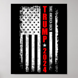 Donald Trump 2024 Ta Amerika tillbaka amerikansk F Poster