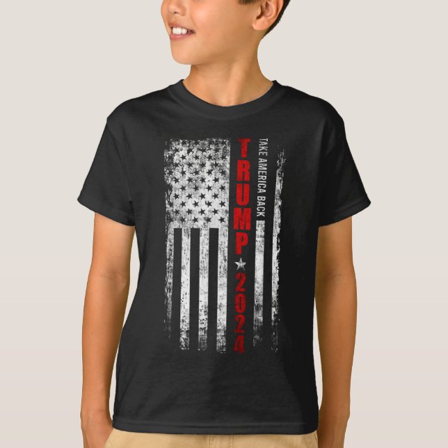 Donald Trump 2024 Ta Amerika tillbaka amerikansk F T Shirt (Framsida)
