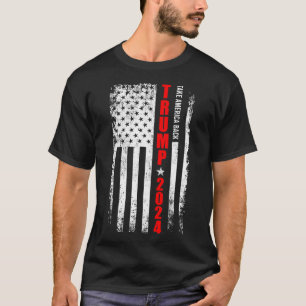 Donald Trump 2024 Ta Amerika tillbaka amerikansk F T Shirt