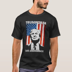 Donald Trump 2024 Ta Amerika tillbaka amerikansk F T Shirt