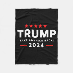 Donald Trump 2024 Ta Amerika Tillbaka  Fleecefilt