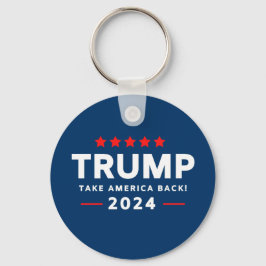 Donald Trump 2024 Ta Amerika tillbaka Nyckelring