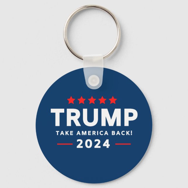 Donald Trump 2024 Ta Amerika tillbaka Nyckelring (Framsida)
