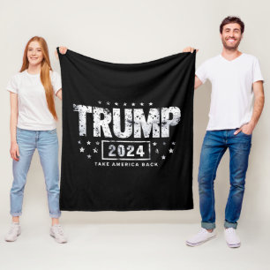 Donald Trump 2024 Ta Amerika Tillbaka Val Fleecefilt