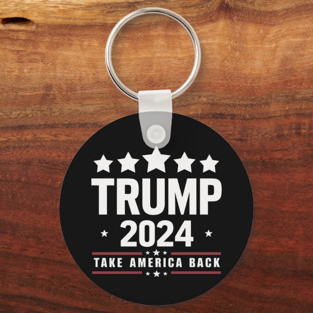 Donald Trump 2024 Ta Amerika Tillbaka Val  Nyckelring (Framsida)